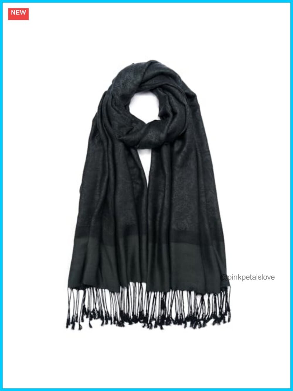 Reversible Paisley Pashmina Shawl Wrap Women Jacquard Scarf with Fringe for